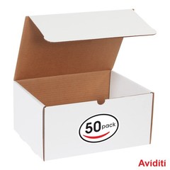 Mailer Boxes Small 12 1/8″L x 9 1/4″W x 6″H 50-Pack – Corrugated Cardboard Bo…