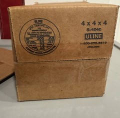 ULINE 4x4x4 Corrugated Cardboard Shipping Packing Boxes Recycled 15 pieces