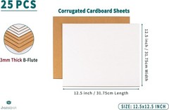 12″ LP Record Mailers Insert Pads, 12.5X12.5 Inch Corrugated Cardboard Sheets…