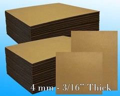 Corrugated Cardboard Sheets 4mm – 3/16″ Large Sizes, Arts and Crafts & Packaging