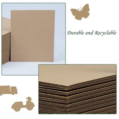 50 Pack Brown Corrugated Cardboard Sheets 8″L x 10″W, Flat Kraft Sheet for DI…
