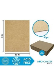 Cardboard (.30 Caliper Thick) Paper Board, 60 Sheets 8.5″x11″ Oil Free Clean.