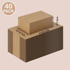 40 Pack 8x5x3 inches Shipping Boxes Small Cardboard Boxes for Packing, Moving…