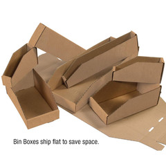 Box USA Storage Bins Medium 6″L X 18″W X 4 1/2″H 50-Pack – Corrugated Cardboard