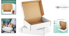 White Corrugated Shipping Boxes 12x9x3in 20 Pack Ideal for Small Business
