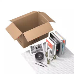 Small Moving, Shipping, Packing Box with Handles (10 Pack)
