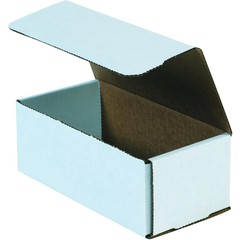 50 10″ x 4″ x 4″ White Corrugated Mailers Die Cut Tuck Flap Boxes Free Shipping