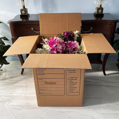 Moving Boxes with Handles, 10 Premium Large, 18 X 18 X 24, Brown, BOXINDSLAR10