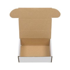 50 Corrugated Paper Boxes 6x4x2 “(15.2 * 10 * 5cm) White Outside and Yellow…