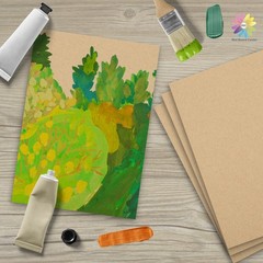 Mat Board Center, 50 Corrugated Cardboard Sheets 5×7 Inches Flat Card Board Inse