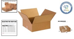 Proudly Made in the USA: 25 Kraft Corrugated Boxes 14x14x5″ – Shipping & Moving