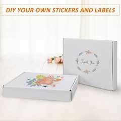 13X10X2 Inches Shipping Boxes Set of 25 White Corrugated Cardboard Box Literatur