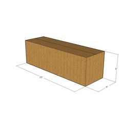 26x8x8 Long Corrugated Shipping Boxes 32 ECT Single-Wall, 20/Pack
