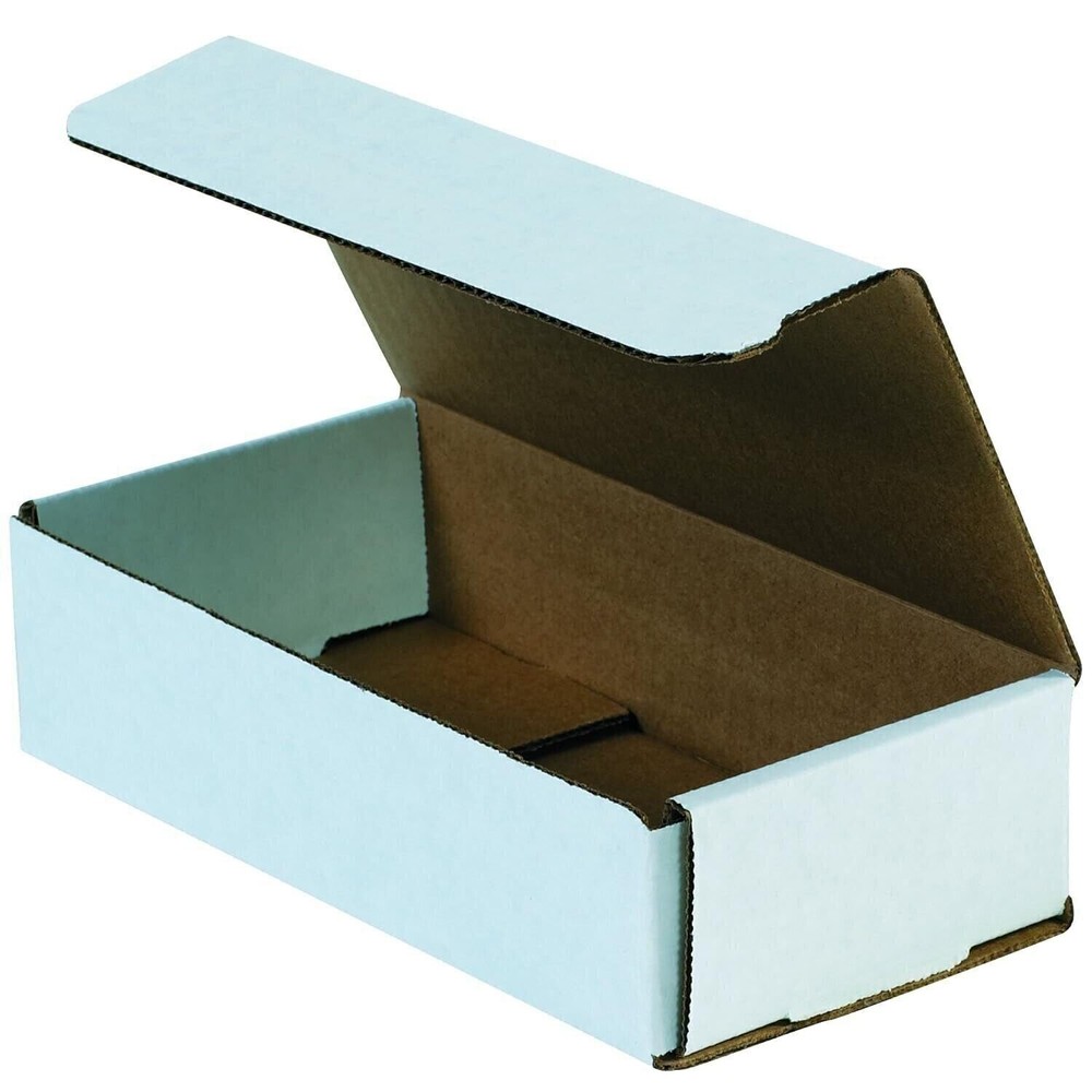 50 9″ x 5″ x 2″ White Corrugated Mailers Die Cut Tuck Flap Boxes Free Shipping