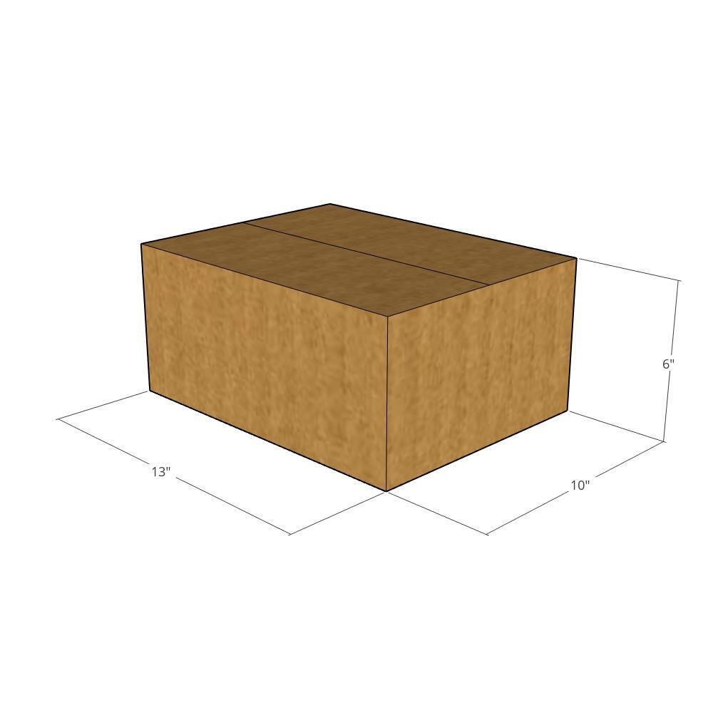 5 13x10x6 Kraft Brown Corrugated Shipping Boxes 32 ECT Single-Wall New