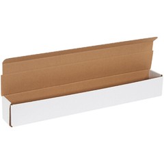 27 1/2 x 3 1/2 x 3 1/2″ White Corrugated Mailers For Shipping ECT-32B 50/Case
