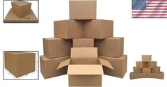 10-Pack Medium Cardboard Boxes for Packing & Moving, 18″x14″x12″ – Versatile Use