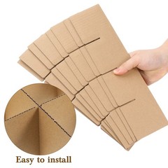 18Pcs Khaki Corrugate Box Insert Dividers for Wine Glass Packing and Dish Moving