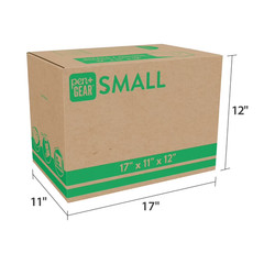 (10 Pack) Small Moving Boxes, 17 In. L X 11 In. W X 12 In. H, Kraft