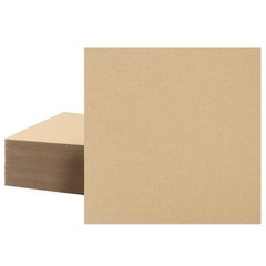 Mat Board Center, 50 Corrugated Cardboard Sheets 12×12 Inches Flat Card Board…