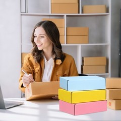 6 x 6 x 2 Inch Shipping Boxes, 30 Pcs Hard Corrugated Cardboard Box, Brown