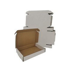 50 Pack White Corrugated Cardboard 6x4x1 Literature Shipping Boxes Small Boxes