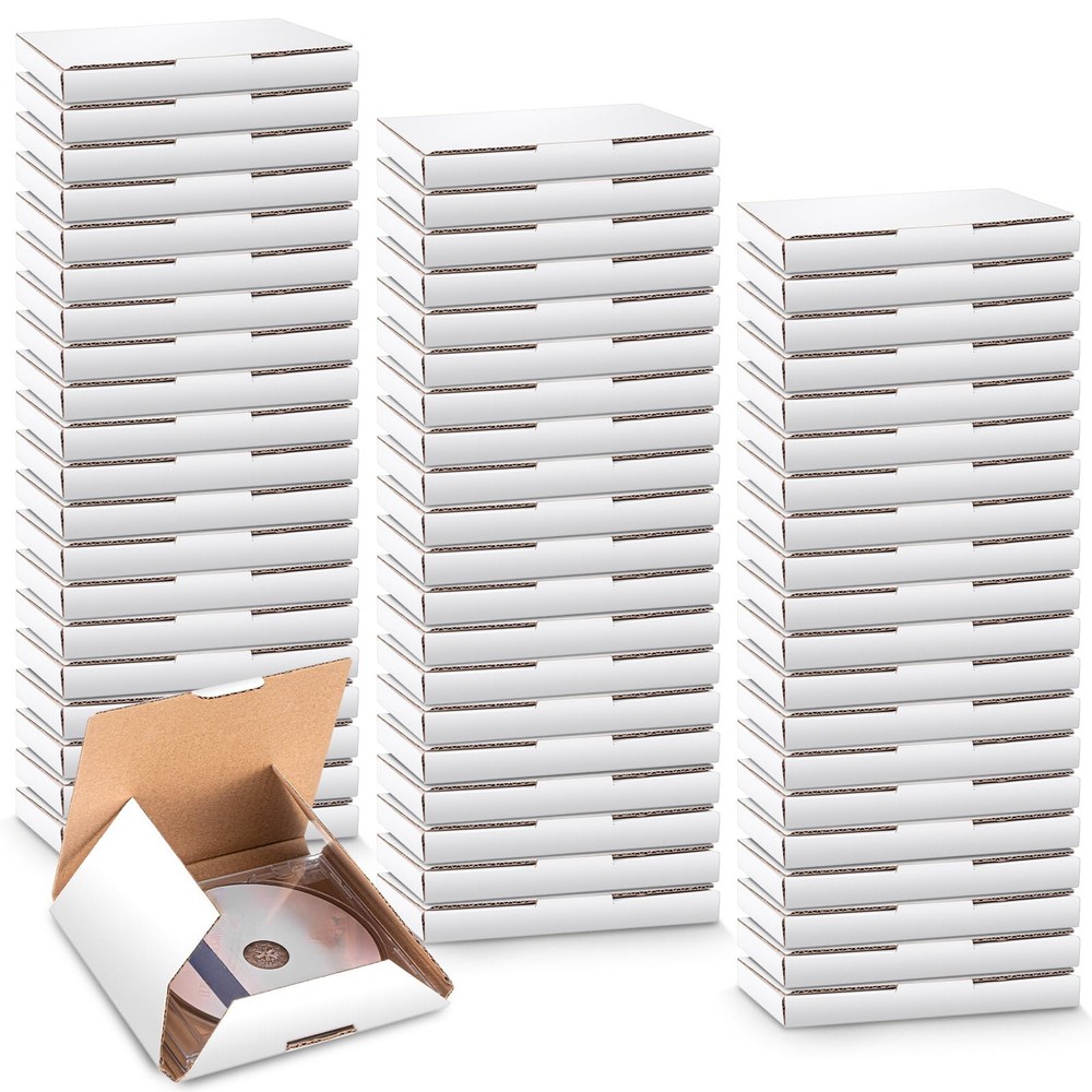 50 Pcs 5 5/8″L X 5″W X 7/16″H Cd Mailer Box Cd Shipping Boxes Corrugated Mailing
