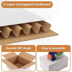 8x6x4 inch Boxes White Set of 30, Inner Size 7.9×5.9×3.9 inch Corrugated Card…