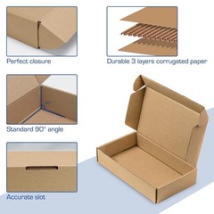 25 Pack Shipping Boxes, 8 x 6 x 2 inch Corrugated Cardboard Packing Small Mai…