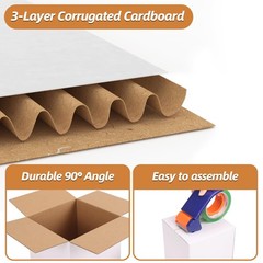 6x6x6 inch Boxes White Set of 30, Inner Size 5.9×5.9×5.9 inch Corrugated Card…