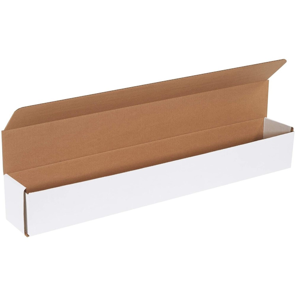 50 36-1/4″ x 4-7/8″ x 4″ White Corrugated Mailers Tuck Flap Boxes Free Ship