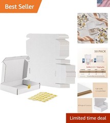 Brand New 6x4x1 Shipping Boxes Set of 50 White Cardboard for Packing