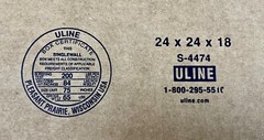 24″ x 24″ x 18″ Corrugated Box – 200 lb – SINGLE