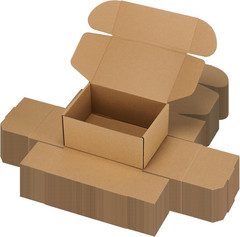 9X6X2 Inch Shipping Boxes Set of 6 Brown, Inner Size 8.6X5.6X1.6 Inch Cardboard