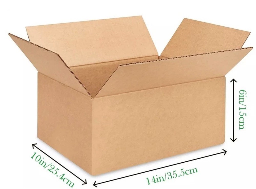 Shipping Boxes 14 x 10 x 6 in., 6/12 Pack | For Packaging, Moving, and Storage