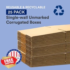 BOX USA 25 Shipping Boxes 12x10x3″