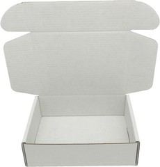 White Corrugated Shipping Boxes 6x6x2 Inch 5 Pack Cardboard Storage Packaging