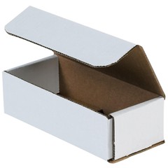 50 12″ x 6″ x 4″ White Corrugated Mailers Die Cut Tuck Flap Boxes