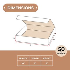 White Corrugated Mailers 10 x 5 x 5″ For Mailing/Shipping ECT-32B 50/Case