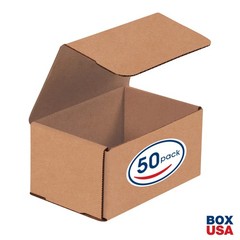 BOX USA Shipping Boxes Small 6L x 4W x 3H, 50-Pack | Corrugated Cardboard Box fo