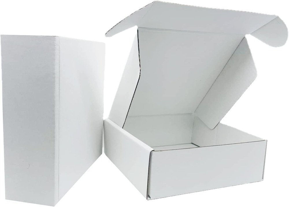 6x6x2 inch Small White Mailers Boxes Pack of 35 Recyclable Corrugated Gift Box