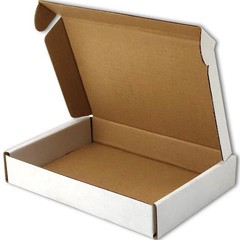 Small Shipping Boxes 6x4x1 in, Set of 50 – White Corrugated Mailers for Pac