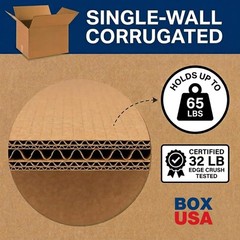 Moving Boxes Medium 18″L x 14″W x 12″H 10-Pack | Corrugated Cardboard Box for…