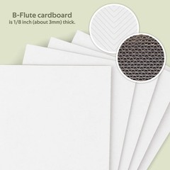 White Cardboard Sheets 1/8 Thick Flat Packing Mailing Pads Shipping Corrugated