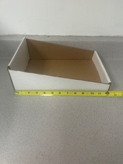 CORRUGATED CARDBOARD DISPLAY TRAY, WHITE, 9″ x 12″ , (30 PACK)