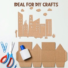 50 Pack Flat Corrugated Cardboard Sheets for Packaging & DIY Projects
