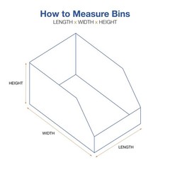 Open Top Bin Boxes, 3″ x 9″ x 4-1/2″, Oyster White, 50/Bundle