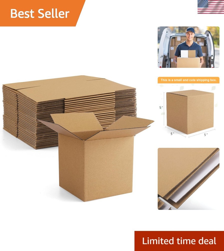 Brand New 5x5x5 Inches Brown Cardboard Mailers 25 Pack