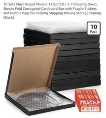 10 Sets Vinyl Record Mailers 12.8×12.8 x 1.1″ Shipping Boxes – NEW IN BOX!