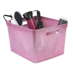 Isaac Jacobs Large Glitter Storage Bin (14” x 11.5” x 8.75”) S